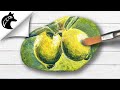 How to paint lemons - Rock painting with acrylics