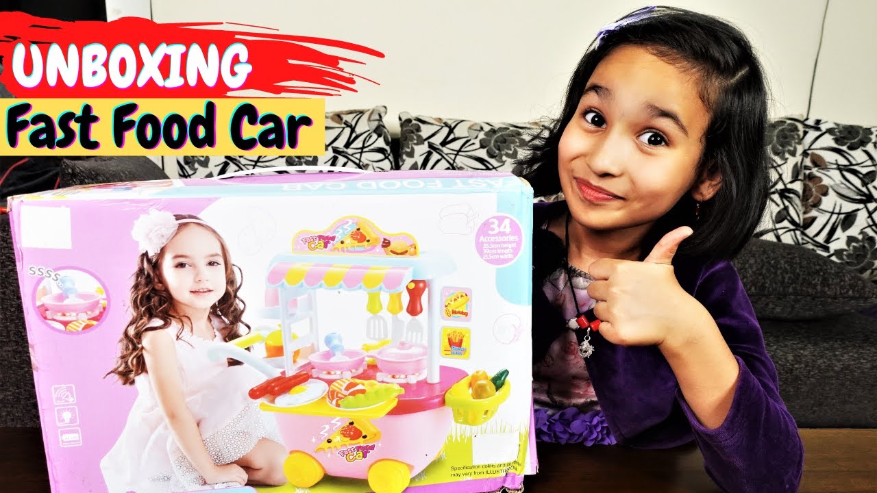 Fast Food Truck Kitchen Pretend Play Set  UNBOXING / Kitchen set /  