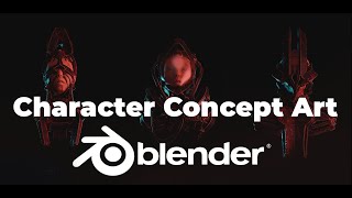 Character concept art in Blender. Part 1 - Idea Generation. Blender 3.1