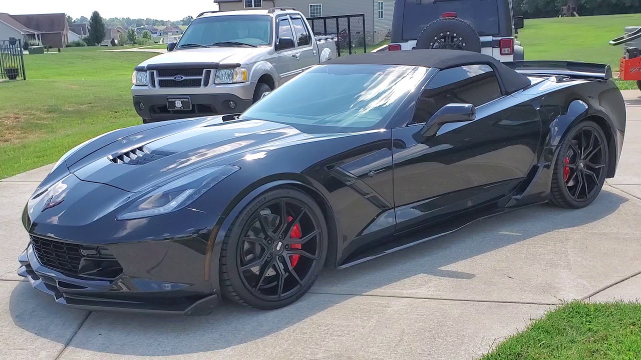 Big Cam C7 Corvette Stingray ACS Widebody conversion walk around YouTube