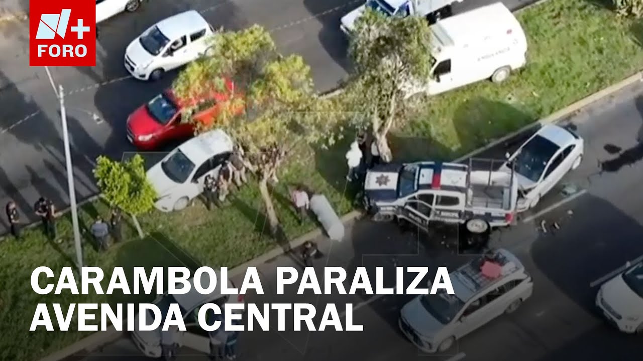 Choque múltiple paraliza Avenida Central en Ecatepec, Edomex, Este Martes 4 de Junio
