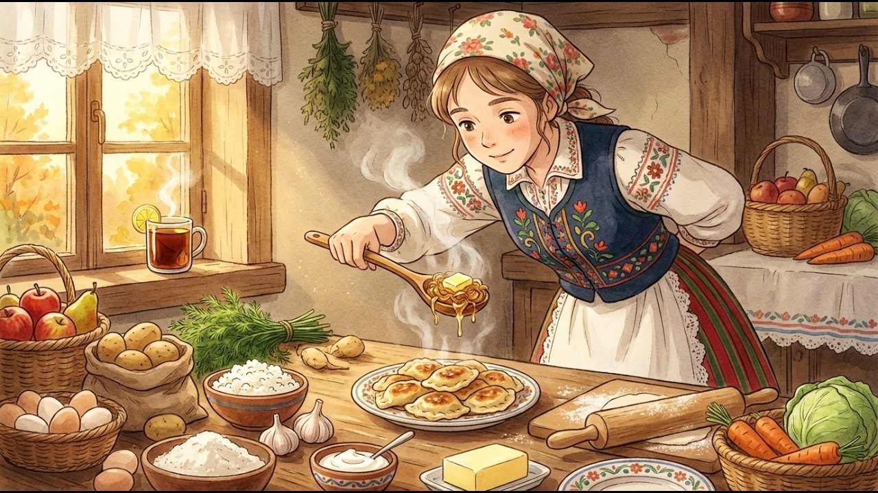 Cozy Pierogi Ruskie in Grandma’s Autumn Kitchen (ASMR) | Ghibli Style Slow Living & Cooking