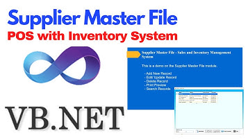 Supplier Master File - Sales and Inventory Management System - VB.NET Forms #ezetsoftware #sims