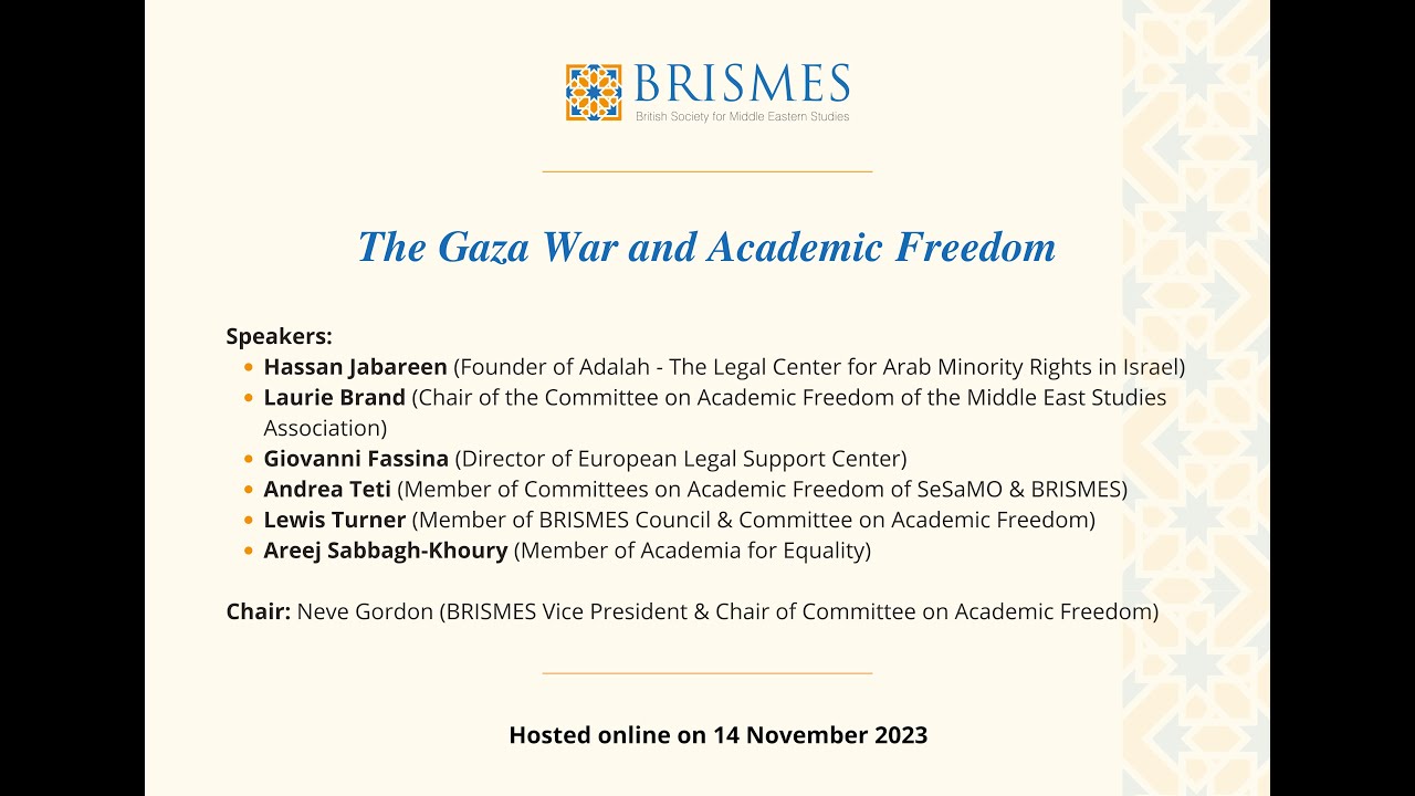 The Gaza War and Academic Freedom (webinar)
