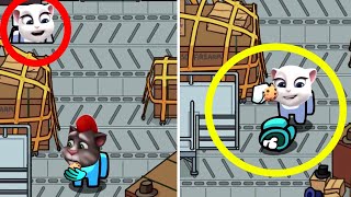 Tom Eats Cookie vs Angela Impostor 😈 Talking Tom in Among Us 🔥 screenshot 4