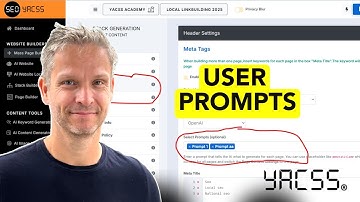 User prompts in YACSS - add your own prompts in the masspage sites