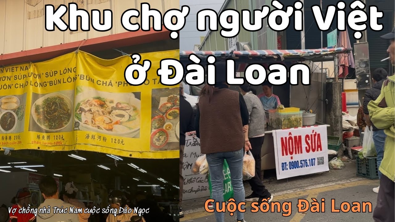 Lần đầu dẫn chồng đi chợ người Việt ở Đài Loan | Cuộc sống Đài Loan