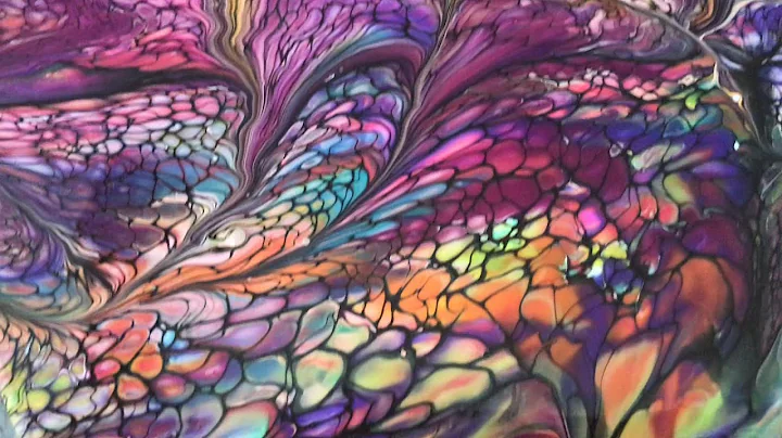 #411 "Stained Glass" Technique - Drizzle Swipe Wreck Spin Acrylic Pour