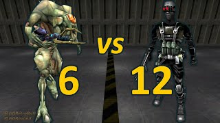 6 Shock Troopers vs 12 Male Black Ops - Half-Life Opposing Force Retro Battles