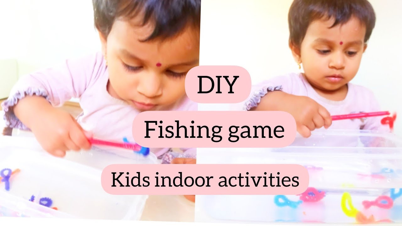 DIY FISHING GAME|indoor activities for kids - YouTube