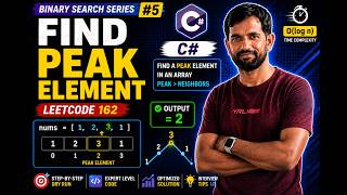 Find Peak Element  C#  Binary Search  LeetCode 162  DSA Interview