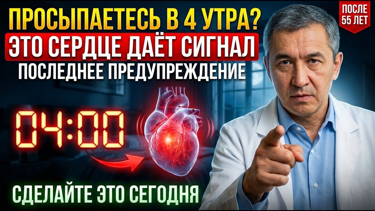 ПРОСЫПАЕТЕСЬ В 4 УТРА? Это НЕ бессонница — сердце даёт последний сигнал | СДЕЛАЙТЕ ЭТО