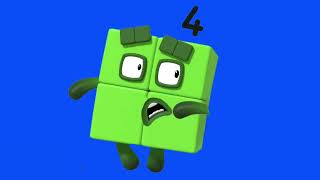 4 из Numberblocks бежит футаж