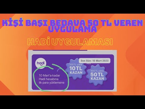 5 DAKİKADA 50 TL PARA KAZAN ( HADİ UYGULAMASI) - İnternetten Para Kazanma