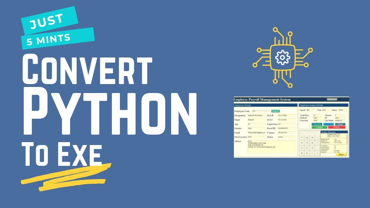 How to Convert any Python Project to Exe file | Build Python EXE File