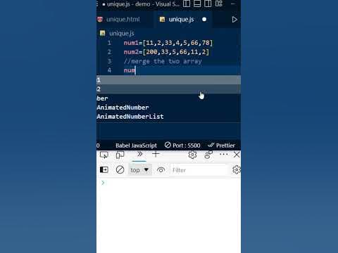 How to Find Unique Values from Two Array | Javascript - YouTube