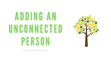 Adding an Unconnected Person