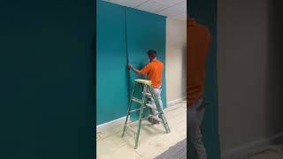 Office vinyl wallcovering installation Office vinyl wallcovering installation