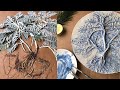 Peaceful Art Relaxation/ Making imprints of plants/ Floral wall sculpture