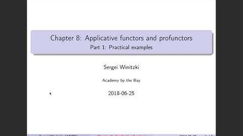 Summary for: Functional programming, chapter 8, part 1