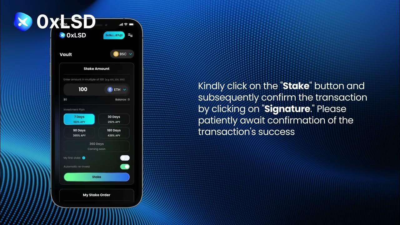 0xLSD DApp Operation Explained StepbyStep Staking Guide YouTube