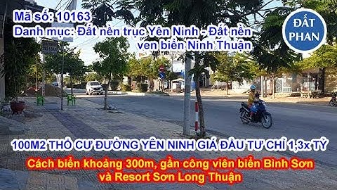 100m2 thổ cư đường Yên Ninh khu vực gần biển Bình Sơn giá chỉ 1,3xx tỷ