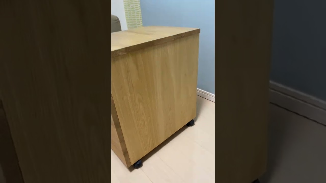 無印良品 木製デスクキャビネット オーク材 - YouTube