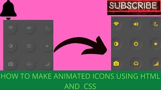 HOW TO MAKE A ANIMATED ICONS USING HTML AND PURE CSS