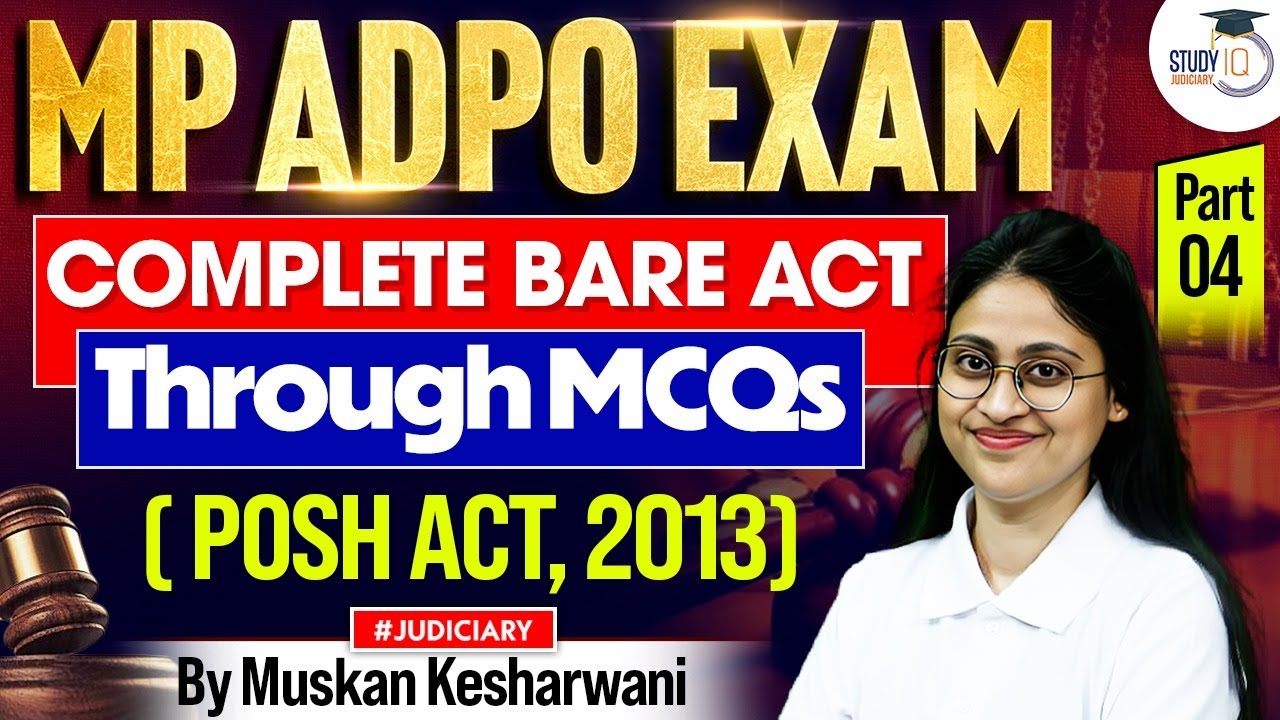 MP ADPO Exam | POSH Act 2013 | Muskan Mam | Part-4 | Studyiq judiciary