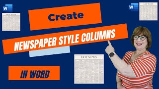 How to create newspaper style columns in Microsoft Word