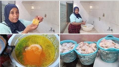 جبت لكم سر من الاسرار الطباخات للاعراس غسيل الدجاج وتملح اللحم و كل التفاصيل مع الطباخه السعديه