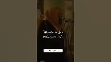 تلاوة قديمة للشيخ سعود الشريم{ يَا يَحْيَى خُذِ الْكِتَابَ بِقُوَّةٍ } 🎧🤍🍃..