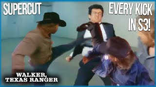 Every Kick In Season 3 SUPERCUT | Walker, Texas Ranger