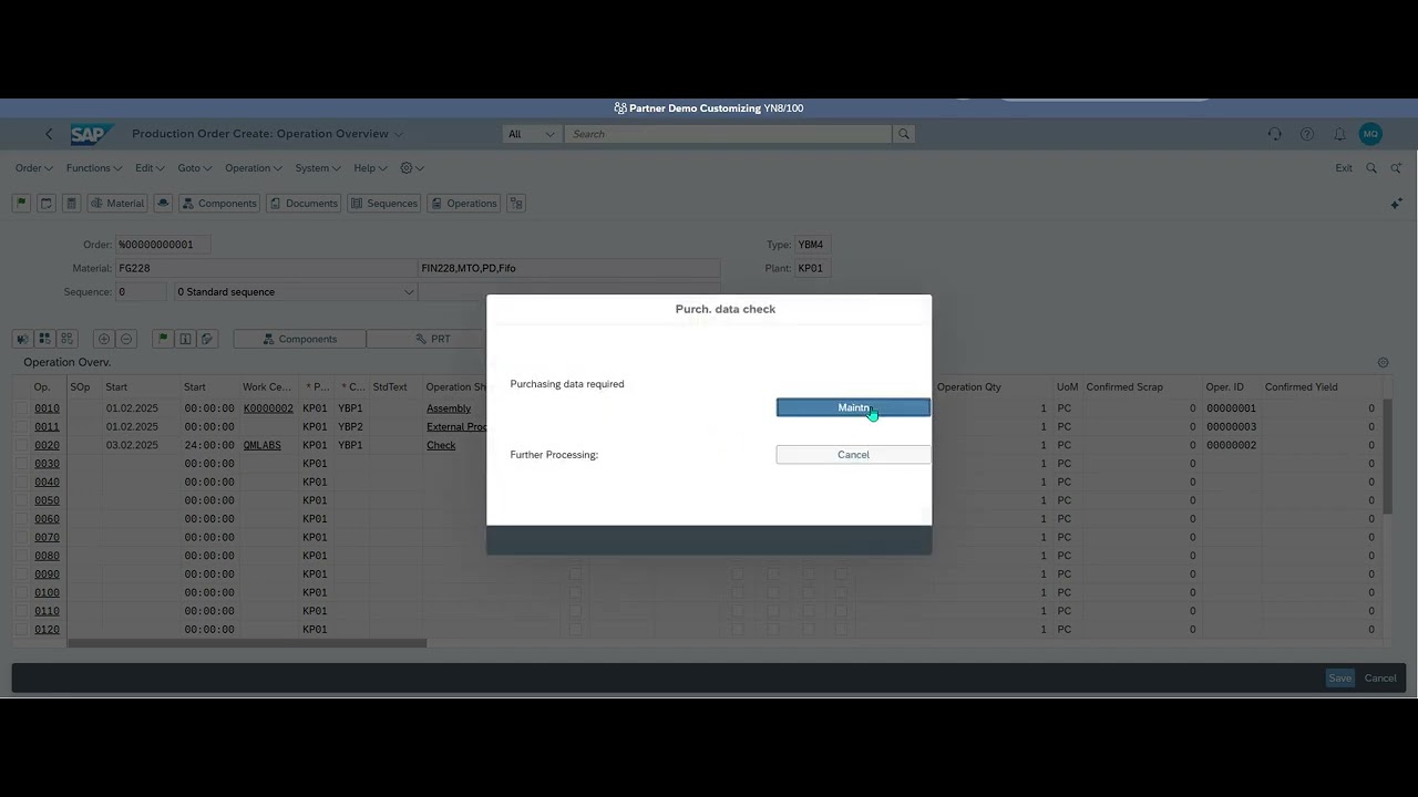 SAP PP tutorial for beginners production order sap pp SAP CLOUD - YouTube