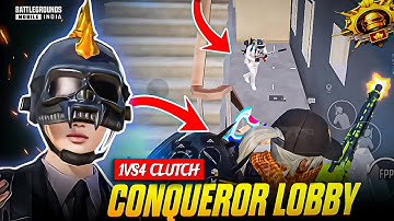 Insane Conqueror Lobby 1v4 – Florin DESTROYS Squad! 😱#pubg #bgmi