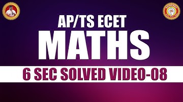 ECET MATHS - TRICKS VIDEO-8 II 10 SEC SOLVE PROBLEMS II AP/TS ECET-2025/2026 II SAIMEDHA-9642329415