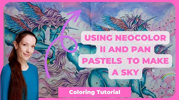 Coloring Book Background Techniques - How to use Neocolor II and Panpastel in adult coloring books