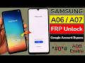 Samsung Galaxy A06 / A07 FRP Bypass Android 14/15 | 2026 Easy Method | ADB & *#0*# Code Not Working