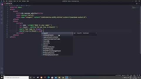 JAVASCRIPT - variables, prompt, alert, confirm