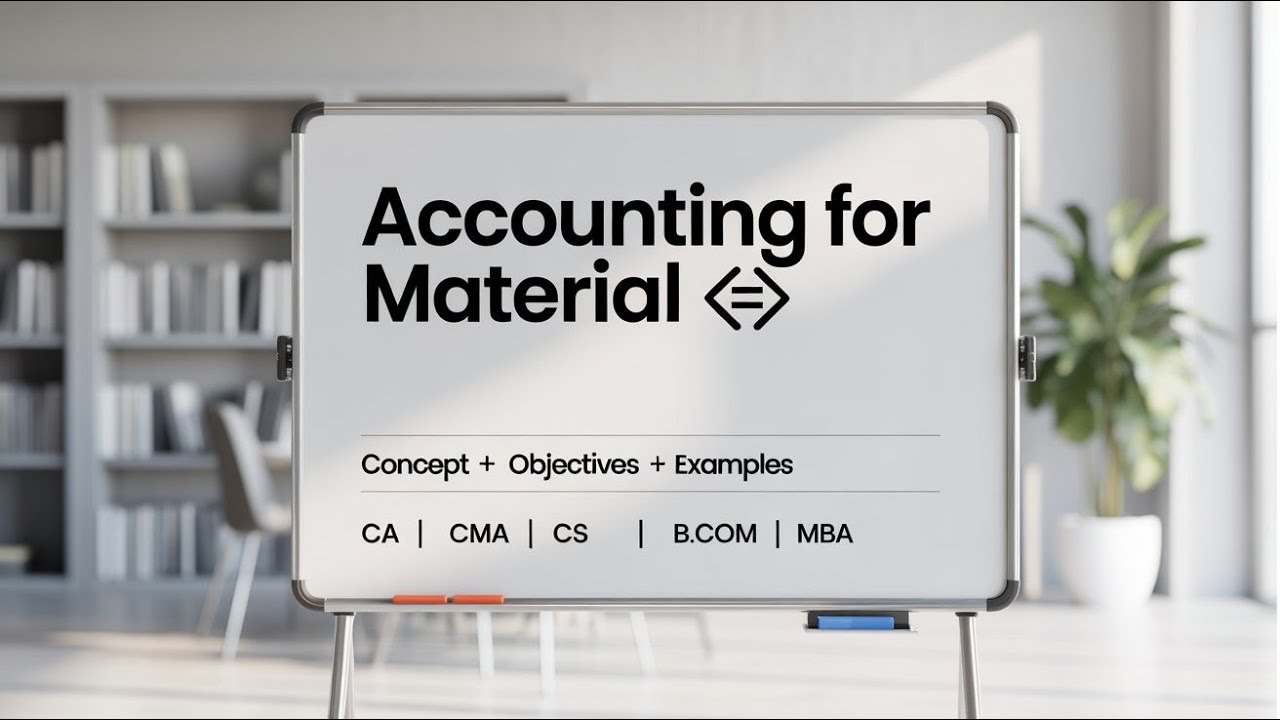Accounting for Material in Cost Accounting | Concept, Objectives & Examples | CA CMA CS B.Com MBA