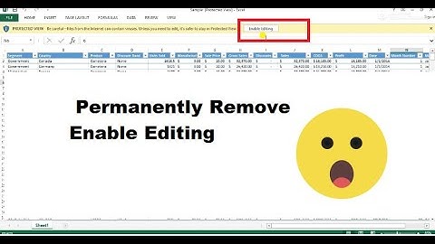 Unlocking the Full Potential of Excel: Permanently Remove Enable Editing