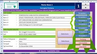 Aplikasi Cetak Piagam Juara Kelas Format Excel