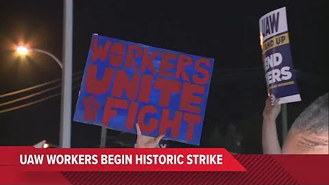 UAW union goes on strike against Detroit's 3 automakers for first time in 88-year history