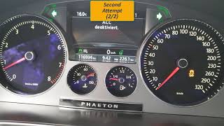 VW Phaeton 4.2 V8 Acceleration 0-100 km\/h \& 0-150 km\/h