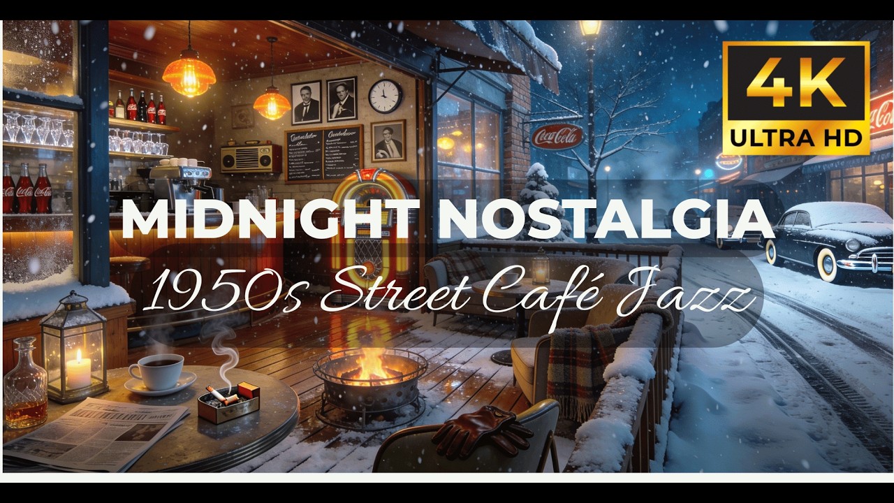 🌙 Midnight Nostalgia Jazz – 1950s Street Café Sessions ❄️🎶