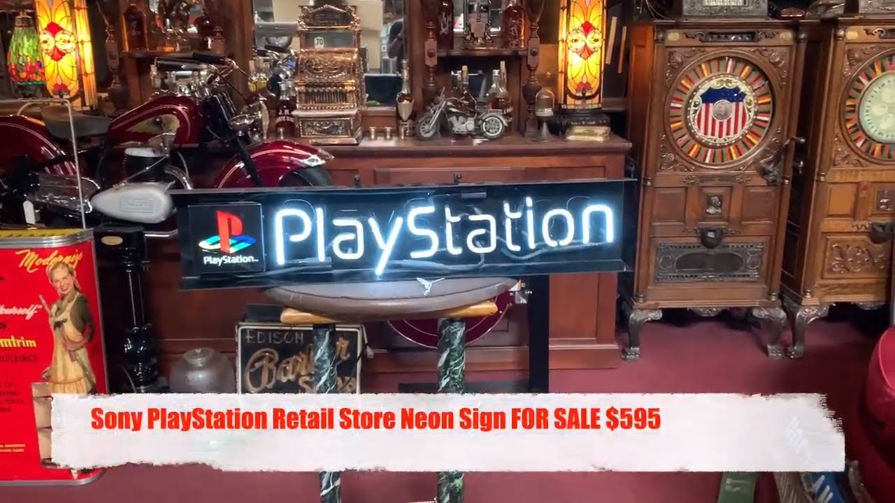 Sony PlayStation Retail Store Neon Sign SOLD FOR $595 - YouTube