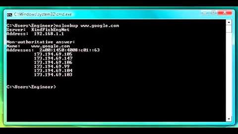 nslookup command