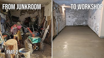 DIY Concrete Floor Transformation | Workshop Build Part 2