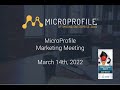 MicroProfile Marketing Meeting, March 14th 2022