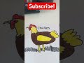 Chicken Banana Drawing #shorts #foryou #youtube #easydrawingtutorial #chickenbanana #subscribe